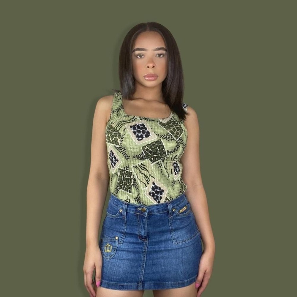 Ribbed Patchwork Tank Top
